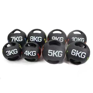 Medisinball med grep sett 3-10kg, 8 stk
